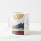 与え感謝していChristian Boho Sunrise コーヒーマグカップ (正面左)