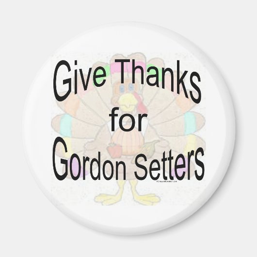与え感謝していGordon Settersの場合 – マグネット (正面)