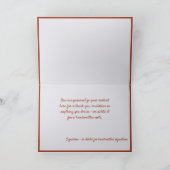 与え感謝していHoliday Thanksgivingカスタムメッセージ カード (内部)