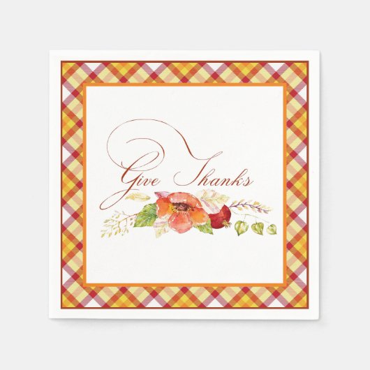 与え感謝していNapkins スタンダードカクテルナプキン (正面)