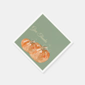 与え感謝していPumpkin スタンダードカクテルナプキン (角)