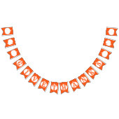 与え感謝していPUMPKIN ORANGE THANKSGIVINGパターン（の模様が）ある バンティングフラッグ (全)