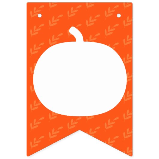 与え感謝していPUMPKIN ORANGE THANKSGIVINGパターン（の模様が）ある バンティングフラッグ (第1の旗)