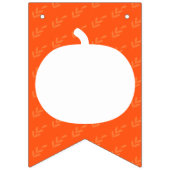 与え感謝していPUMPKIN ORANGE THANKSGIVINGパターン(の模様が)ある バンティングフラッグ (第3の旗)