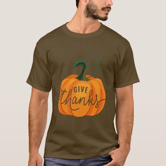 与え感謝していPumpkin Tシャツ (正面)