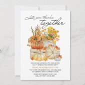 与え感謝していPumpkin Thanksgiving Dinner 招待状 (正面)