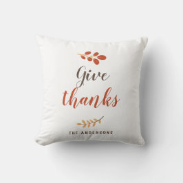 与え感謝していScript Thanksgiving秋秋シンプル クッション