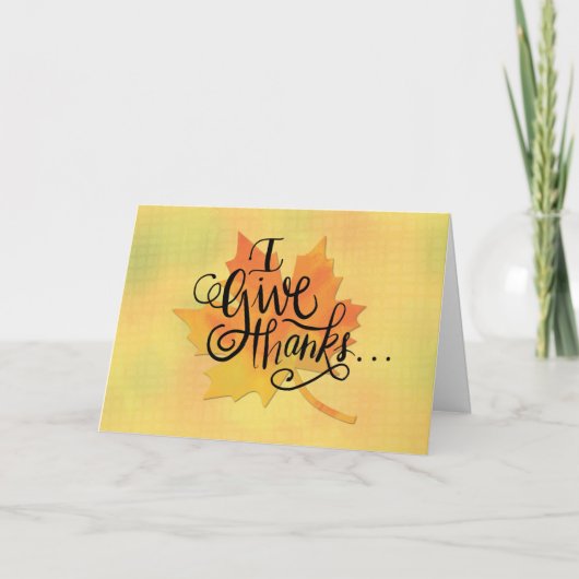 与え感謝していThanksgiving Maple Leafの友だち カード (正面)