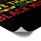 与え感謝していTo Black Music Black - History Month J ポスター (角)