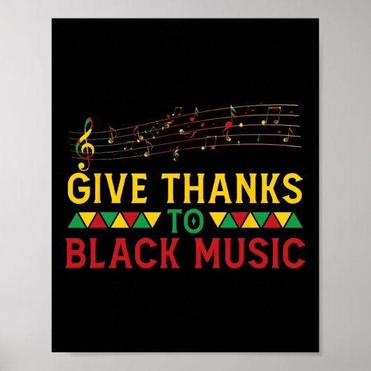 与え感謝していTo Black Music Black - History Month J ポスター (正面)