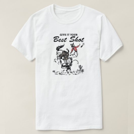 与え最高のはカウボーイ Tシャツ (デザイン正面)