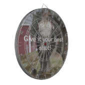 与え最高の射赤尾ホーク赤納屋 ダーツボード (正面左)