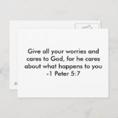 与え気にご心配と神に… ポストカード (正面/裏面)