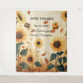 与え水感謝してい色ひまわり写真背景 タペストリー (正面)