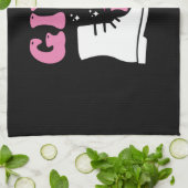 与え甲乳がん認識度 キッチンタオル (折り畳み)