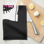 与え甲乳がん認識度 キッチンタオル (四つ折り)