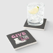 与え甲乳がん認識度 ストーンコースター (横)