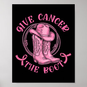 与え癌The Boot Pink Breast Cancer Western Co ポスター