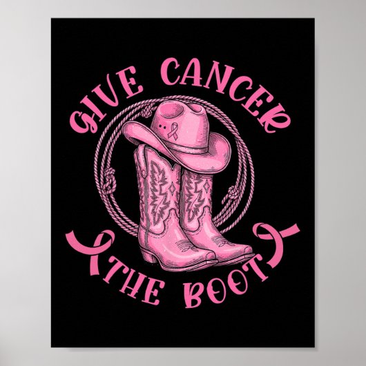 与え癌The Boot Pink Breast Cancer Western Co ポスター (正面)
