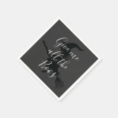 与え私の全てのボース魔女ハロウィーン スタンダードカクテルナプキン (角)