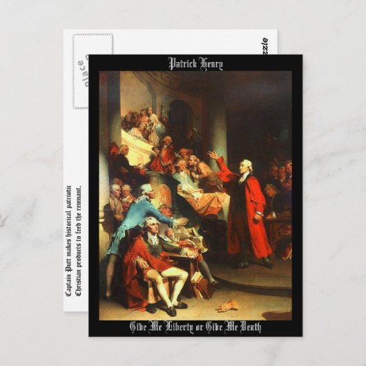 「与え私の自由と与え私の死」 ポストカード (正面/裏面)