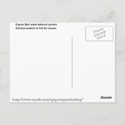 「与え私の自由と与え私の死」 ポストカード (裏面)