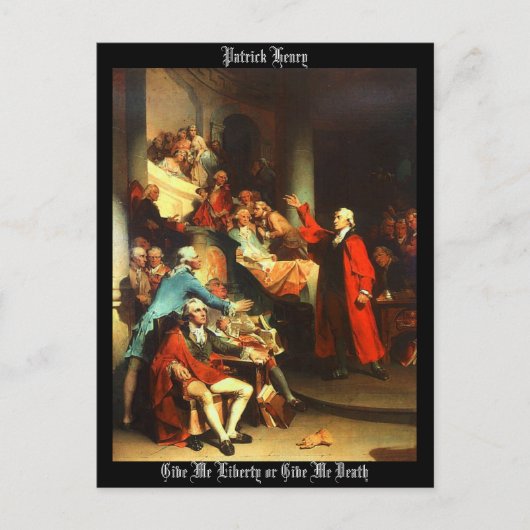 「与え私の自由と与え私の死」 ポストカード (正面)