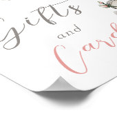 与え私チョイ赤面ピンクティーフローラギフト ポスター (角)