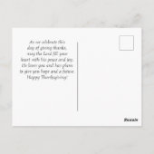 与え秋の花とかぼちゃ ポストカード (裏面)