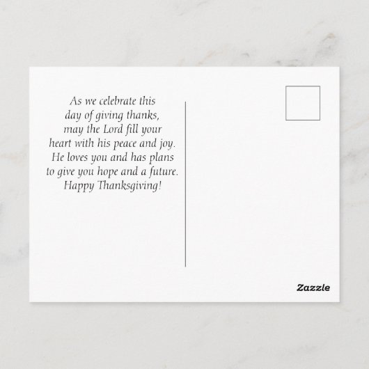 与え秋の花とかぼちゃ ポストカード (裏面)