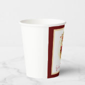 与え素朴感謝してい収穫バスケット 紙コップ (右)