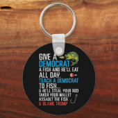 与え総員の魚釣りおもしろい キーホルダー (正面)