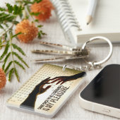 「与え背中は喜び」モチベーション肯定 キーホルダー (正面右)