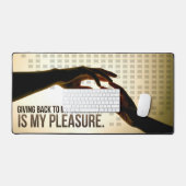 「与え背中は喜び」モチベーション肯定 デスクマット (キーボード&マウス)