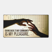 「与え背中は喜び」モチベーション肯定 デスクマット (正面)