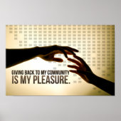 「与え背中は喜び」モチベーション肯定 ポスター (正面)