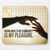 「与え背中は喜び」モチベーション肯定 マウスパッド (正面)