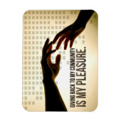 「与え背中は喜び」モチベーション肯定 マグネット (縦)