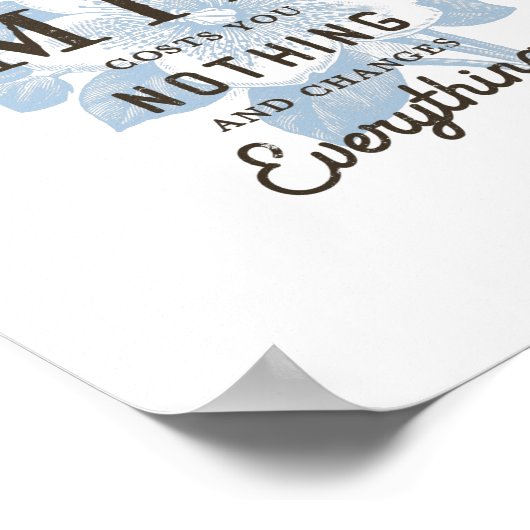 与え遠くにスマイルヴィンテージ ポスター (角)