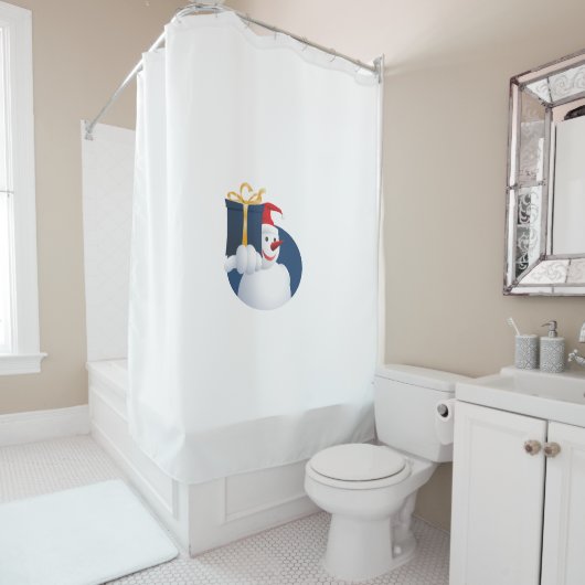 与え雪だるま... シャワーカーテン (インサイチュ)