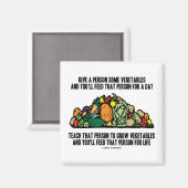 与え食べ物を与え1日の野菜 マグネット (正面/裏面)