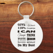 与え110感動的% やる気を起こさせる キーホルダー (正面)