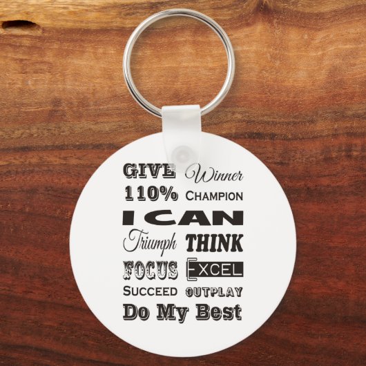 与え110感動的% やる気を起こさせる キーホルダー (正面)