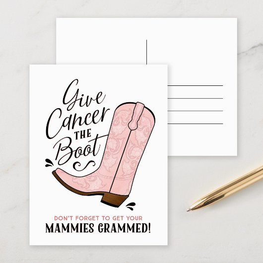 与えCancer The Boot Postague 案内ポストカード