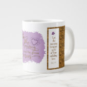 "与えMe Jesus" Jumbo Mug (紫/金ゴールド) ジャンボコーヒーマグカップ (正面右)