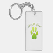 与えMe Paw緑 キーホルダー (正面左)