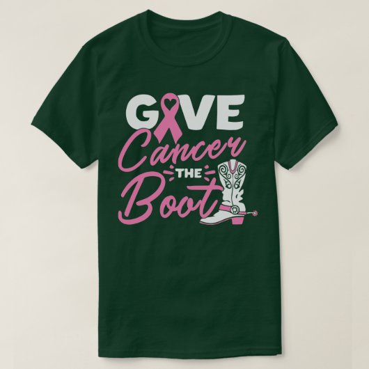 与えThe Boot Warrior Boot Pink Ribbon Women 2 Tシャツ (デザイン正面)