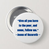 与えTo Poor後を追 Me Blue Jesus引用文 缶バッジ (正面&裏面)