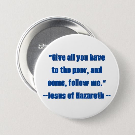 与えTo Poor後を追 Me Blue Jesus引用文 缶バッジ (正面&裏面)