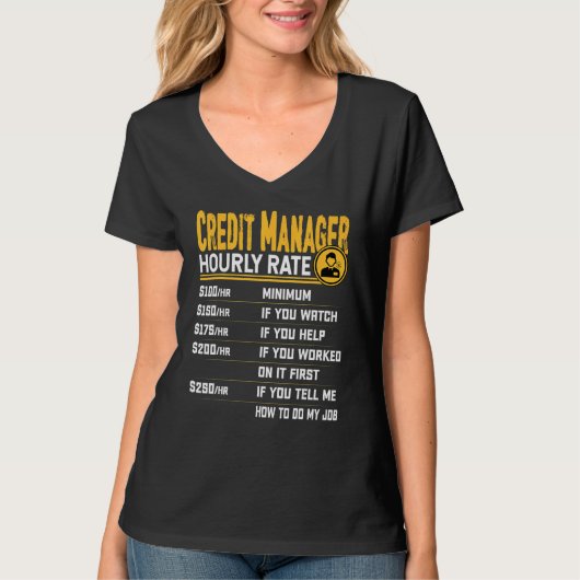 与信マネージャ時給クレジット・マネージャ・ダイレクト Tシャツ (正面)